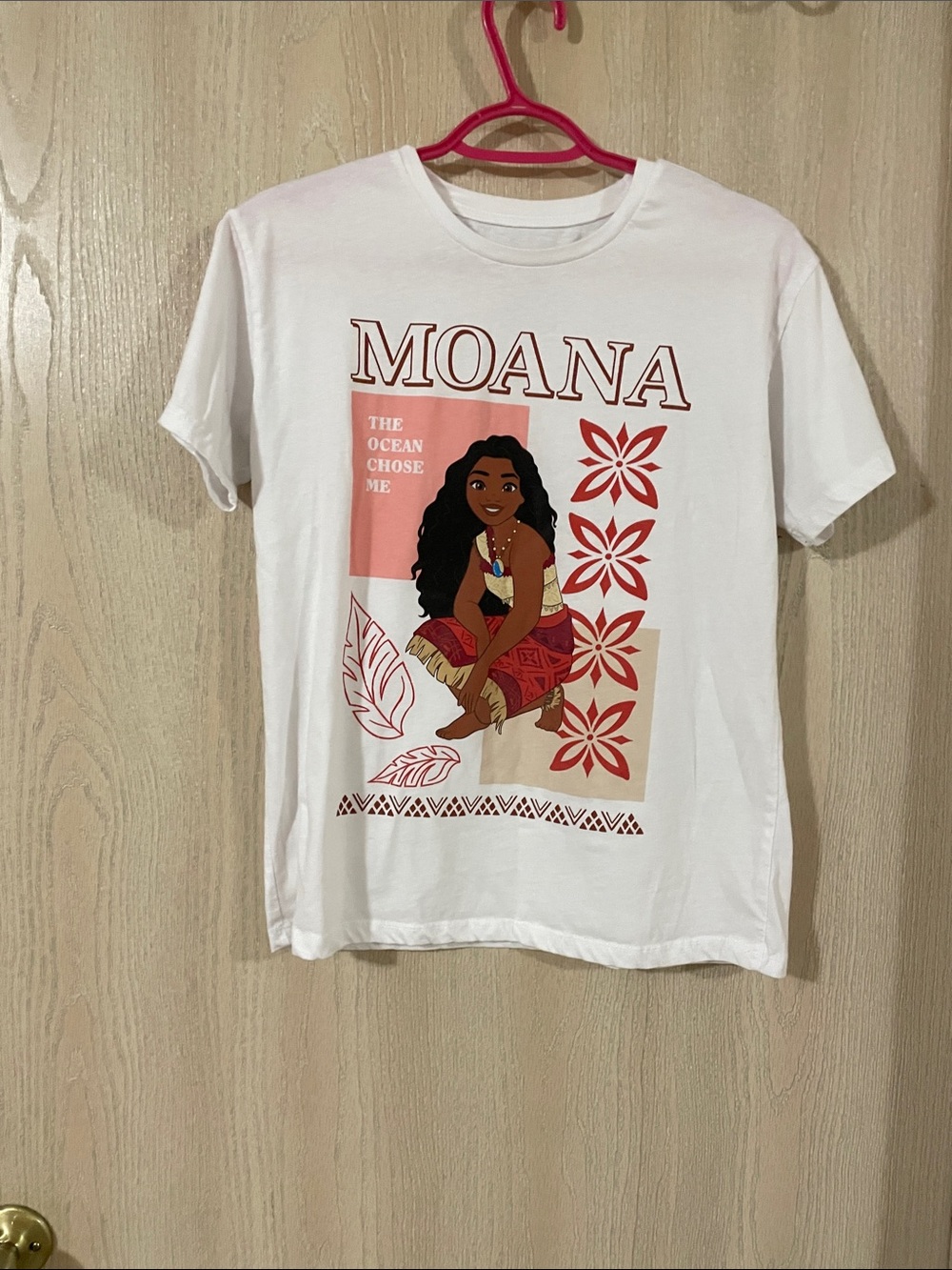 Disney Moana 2 White Tee with Gray Print